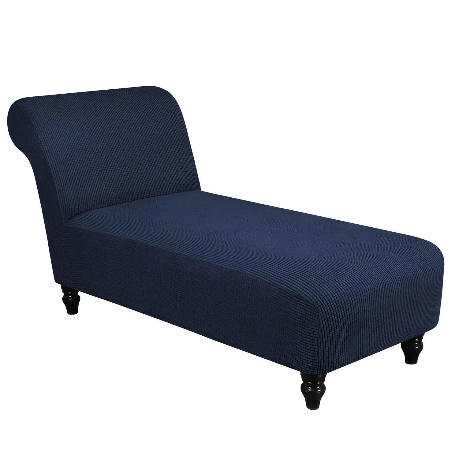 Deck Chair Cover Stretch Fit LUMIÈRE Navy Blue-No Armrest
