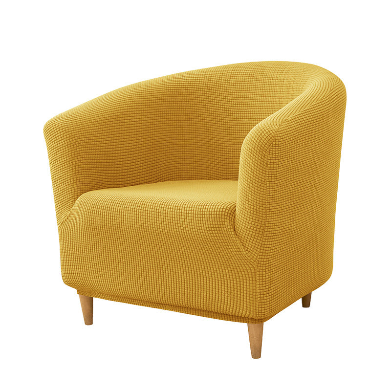 Accent Chair Cover Stretchable Polyester ELODIE 06 Lemon Yellow-30x24x6cm