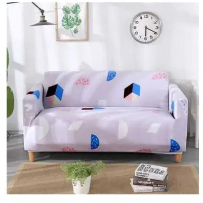 Loveseat Covers Stretch Minimalist LUMIERA Color geometr-Double and two pillows