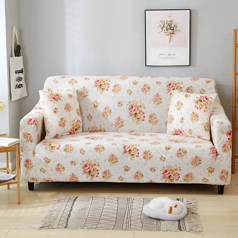 Loveseat Cover Stretch Printed LUMIÈRE 9 style-Three people