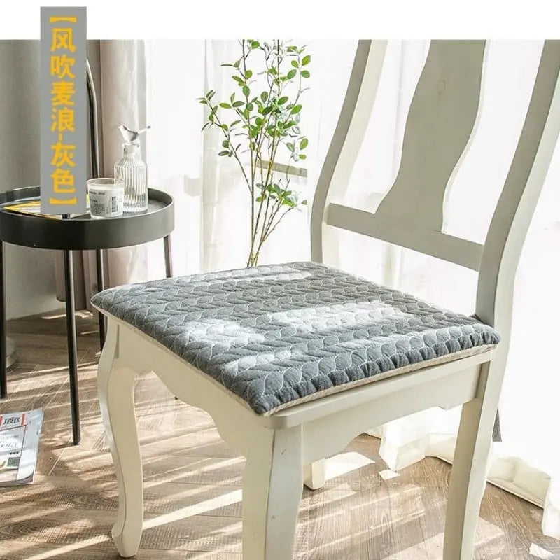 Chair Seat Cushion Cover Cotton Cozy BLÉVIA Wind Blowing Wheat Gray-50X50cm