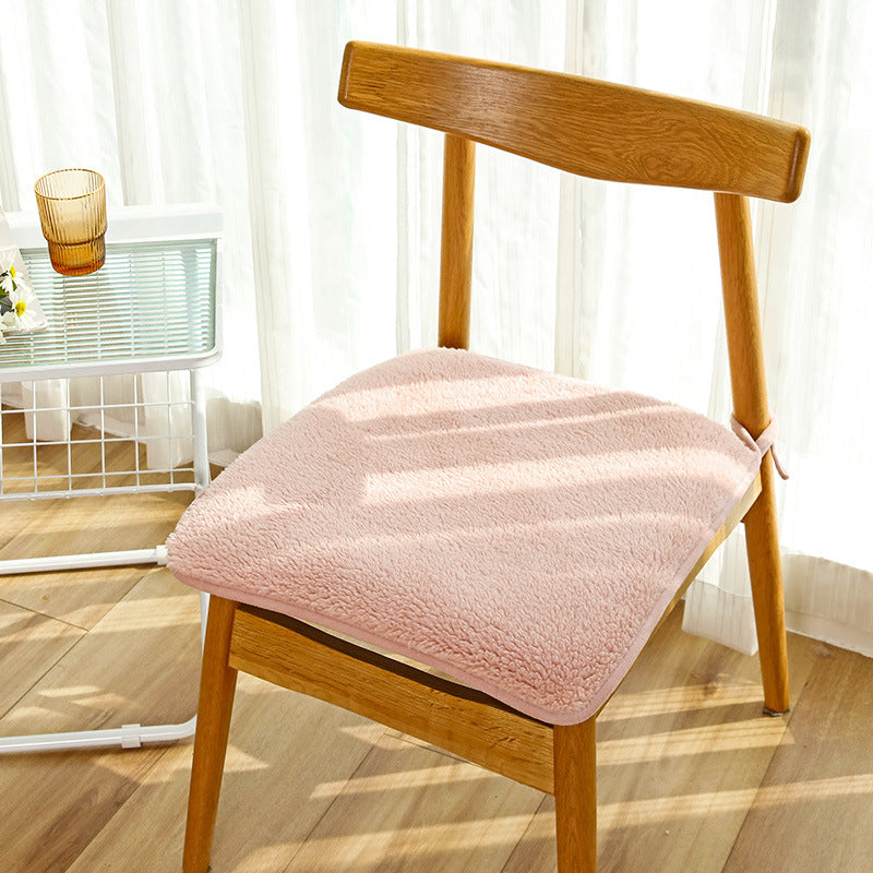Chair Seat Cushion Covers Plush Cozy LAMIELLE Pink-50 × 50