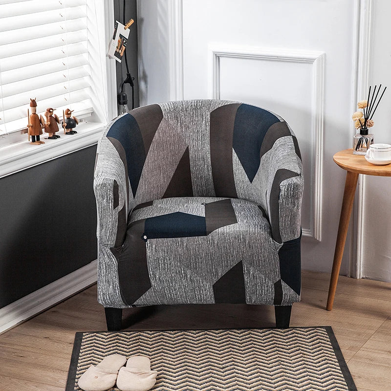 Club Chair Cover Floral Printed SOLENIQ