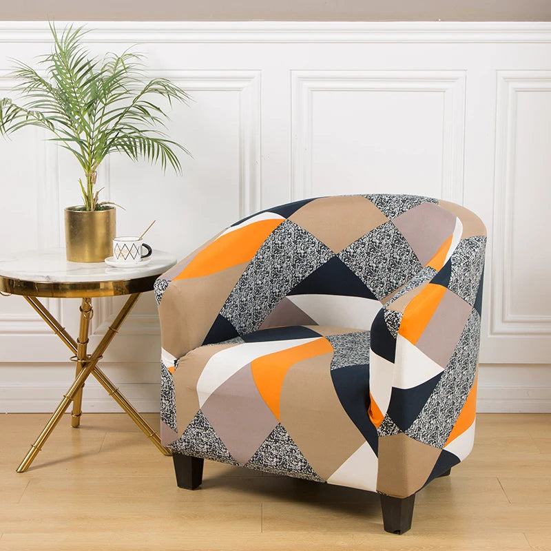 Club Chair Cover Floral Printed SOLENIQ