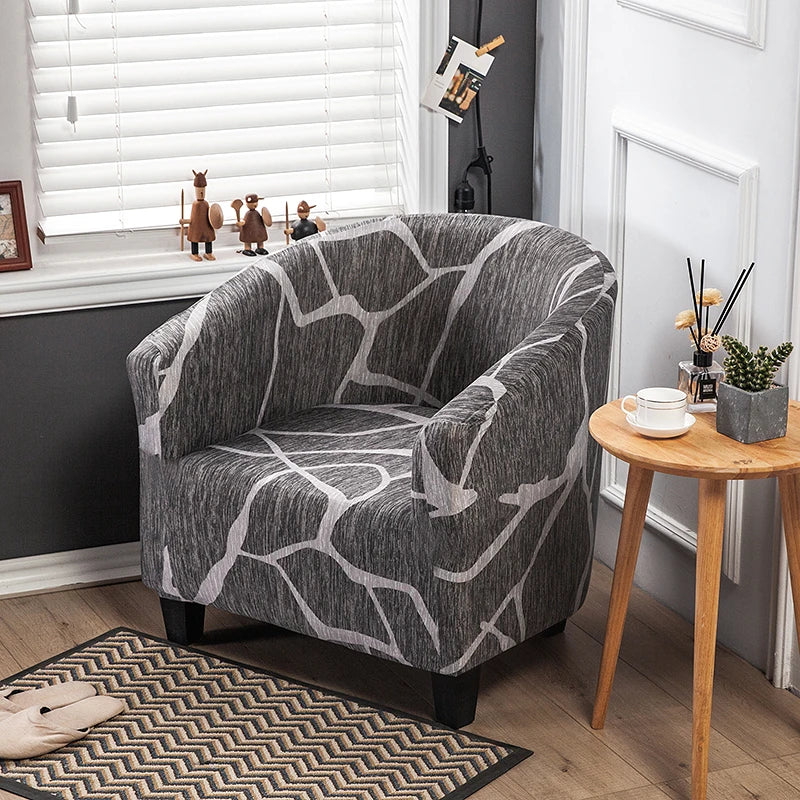 Club Chair Cover Floral Printed SOLENIQ