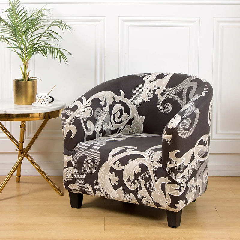 Club Chair Cover Floral Printed SOLENIQ