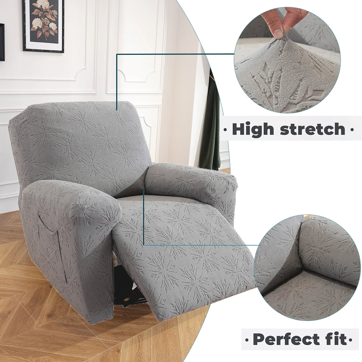 Recliner Chair Cover Stretch Solid RELMORA