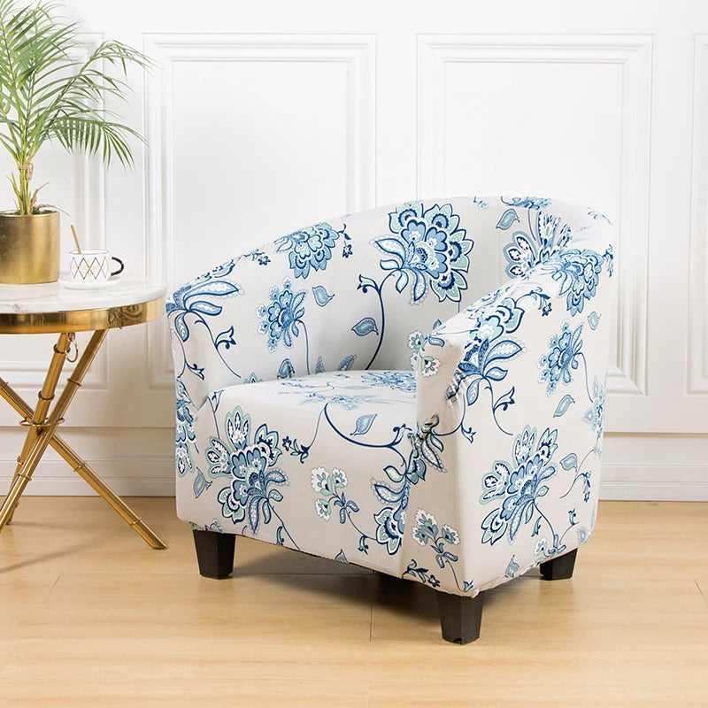 Club Chair Cover Floral Printed SOLENIQ