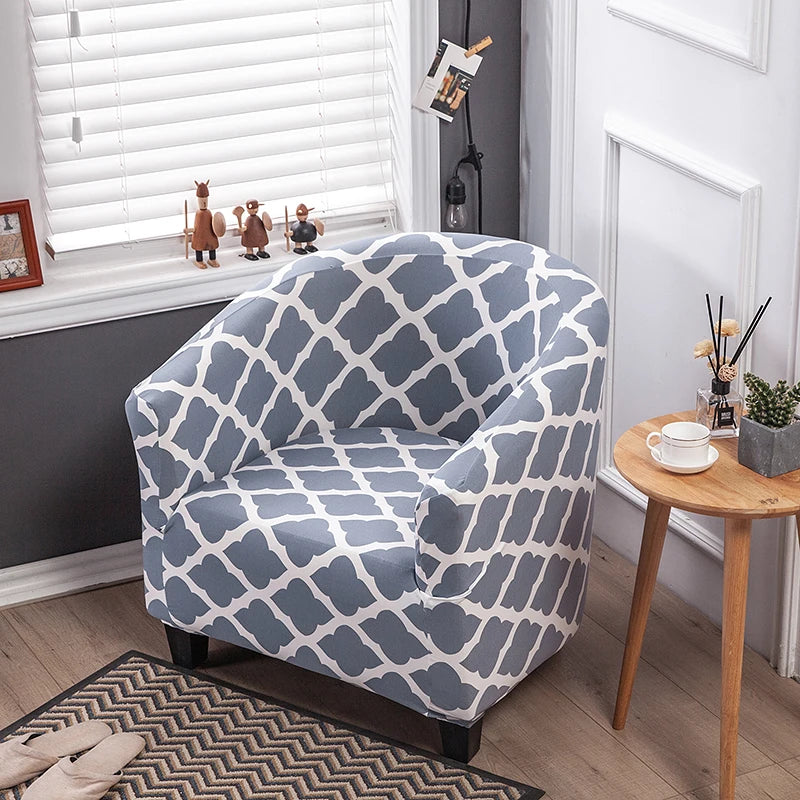 Club Chair Cover Floral Printed SOLENIQ