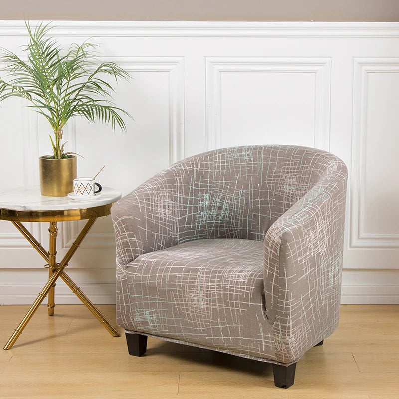 Club Chair Cover Floral Printed SOLENIQ