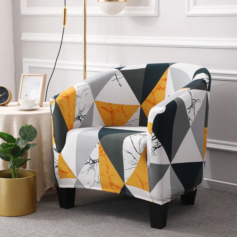 Club Chair Cover Floral Printed SOLENIQ