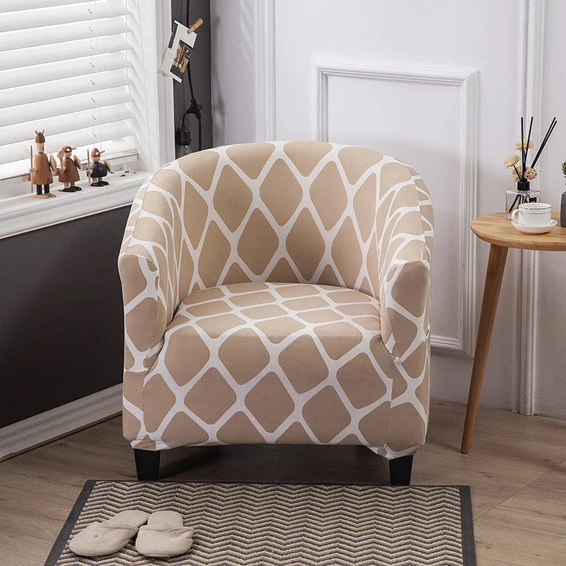 Club Chair Cover Floral Printed SOLENIQ