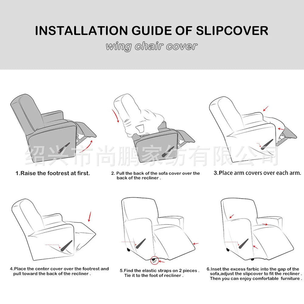 Recliner Chair Cover Suede Elastic NORELIA