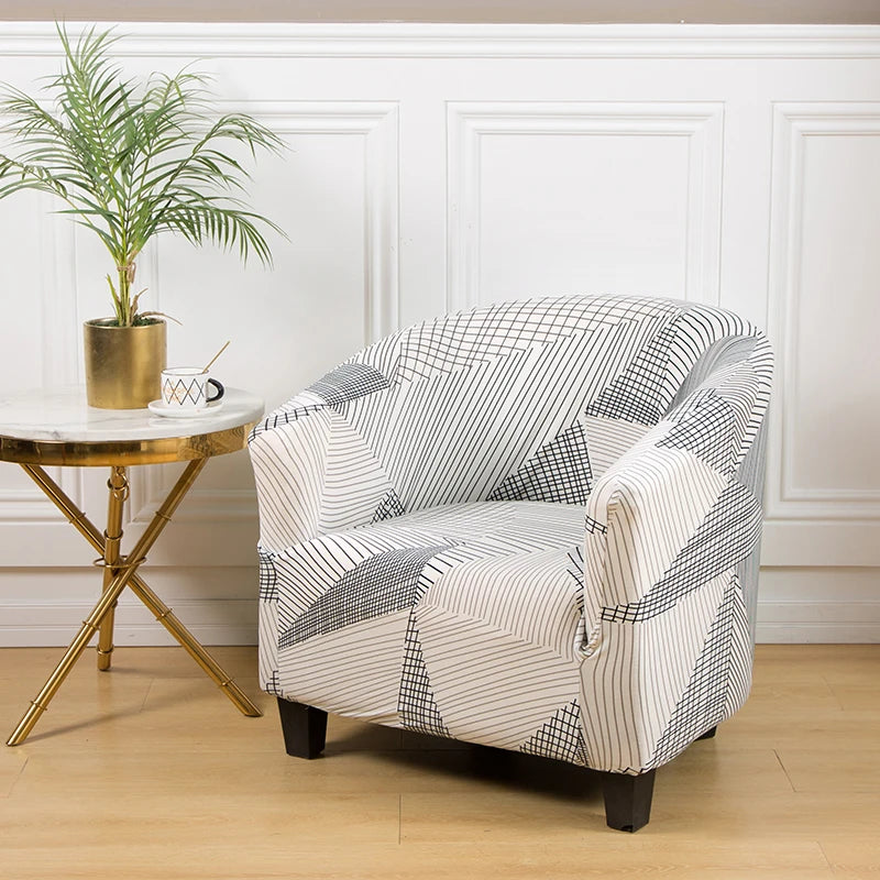 Club Chair Cover Floral Printed SOLENIQ