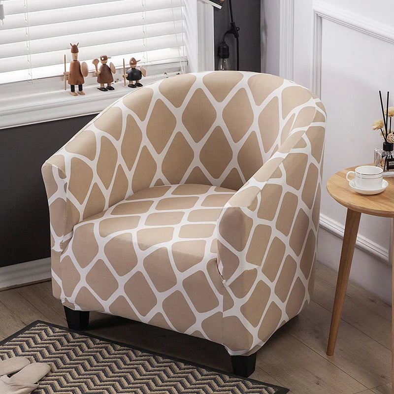 Club Chair Cover Floral Printed SOLENIQ