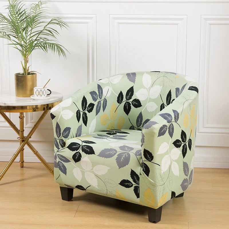 Club Chair Cover Floral Printed SOLENIQ