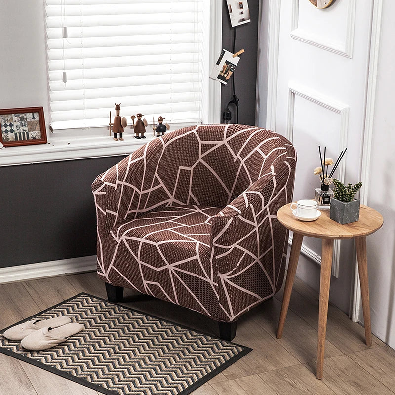 Club Chair Cover Floral Printed SOLENIQ
