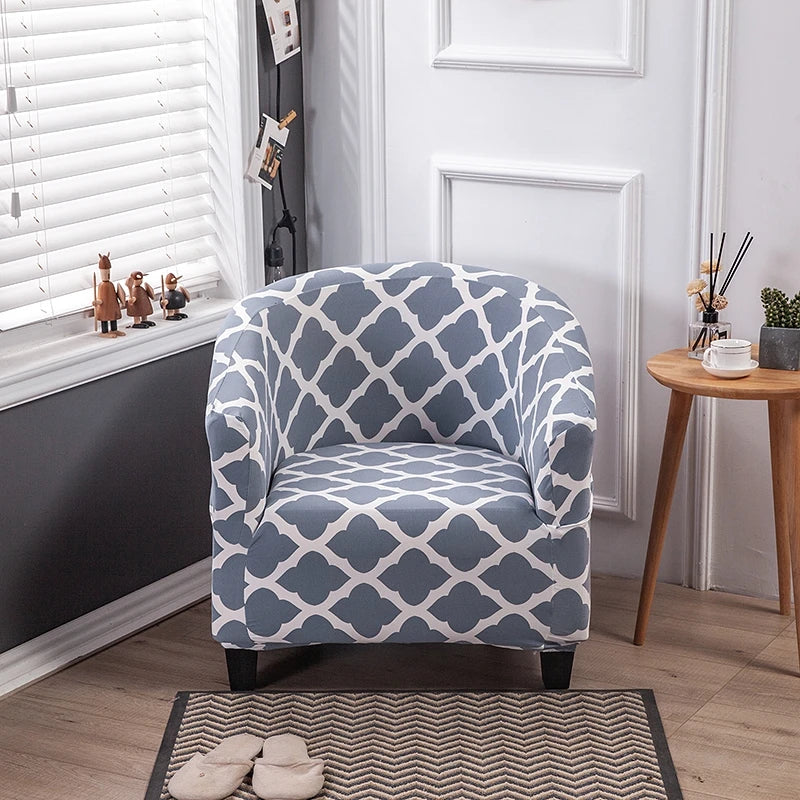 Club Chair Cover Floral Printed SOLENIQ