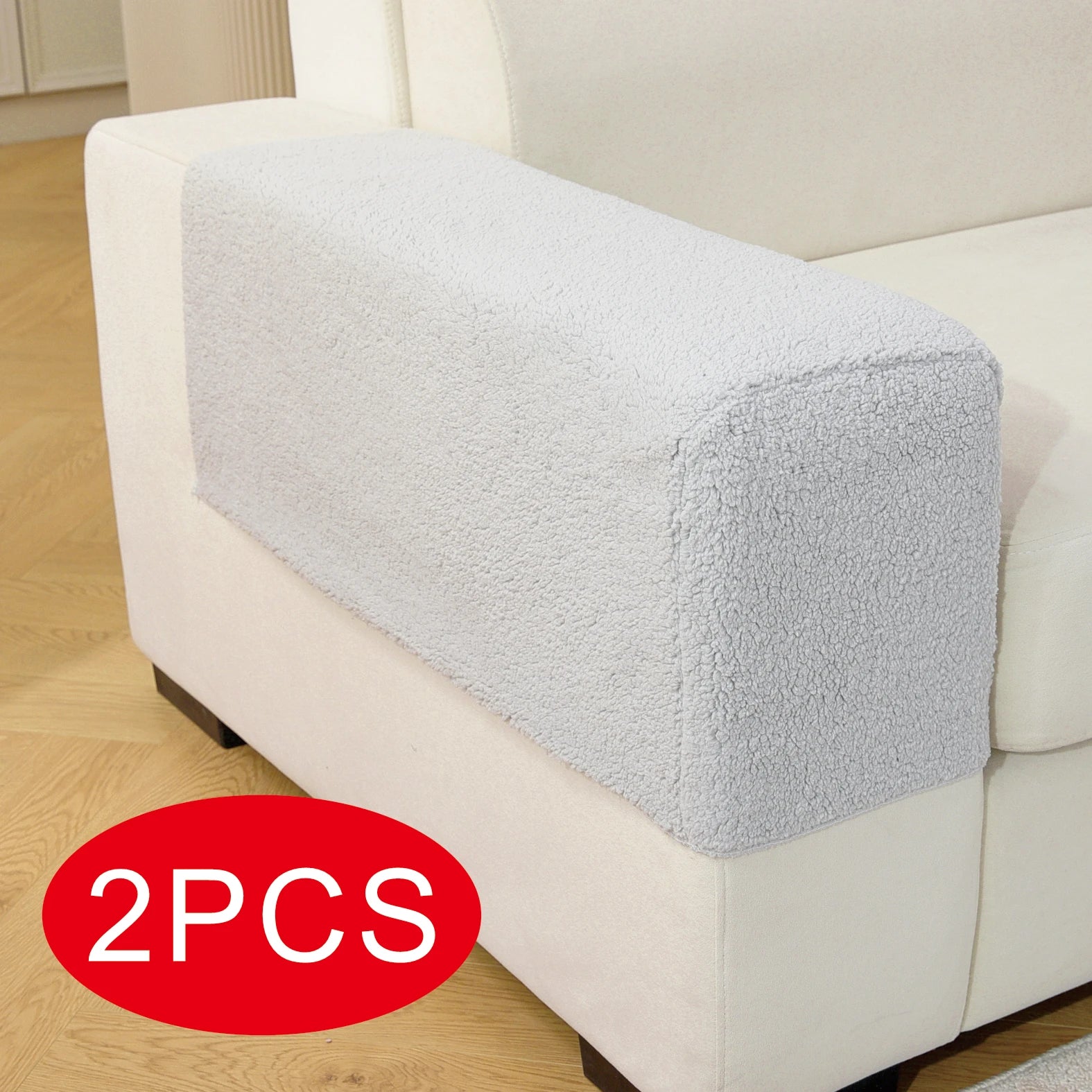 Sofa Armrest Cover Plush 2 Pcs ARVELIN
