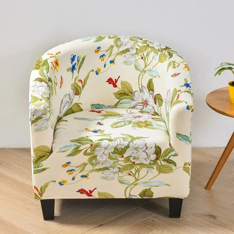 Club Chair Cover Floral Print SOLIVIA