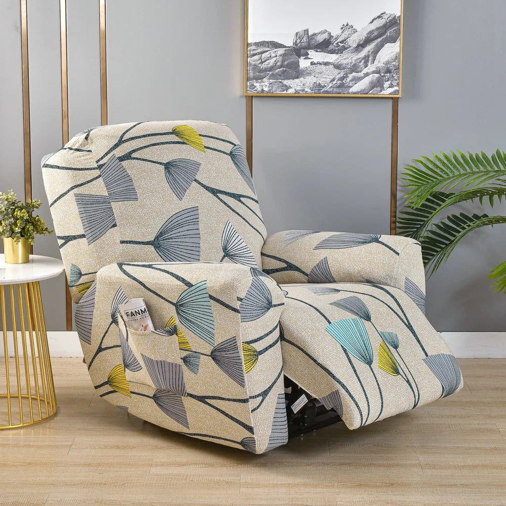 Recliner Slipcover Floral Pocket Set RELMIVA