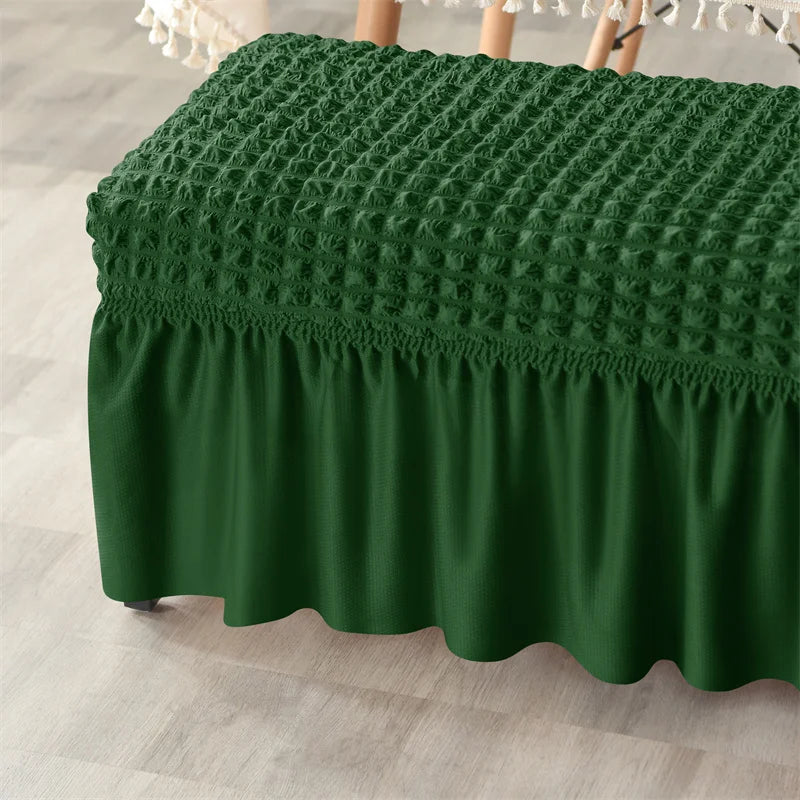 Bench Cover Seersucker Stretch with Skirt VELINOR