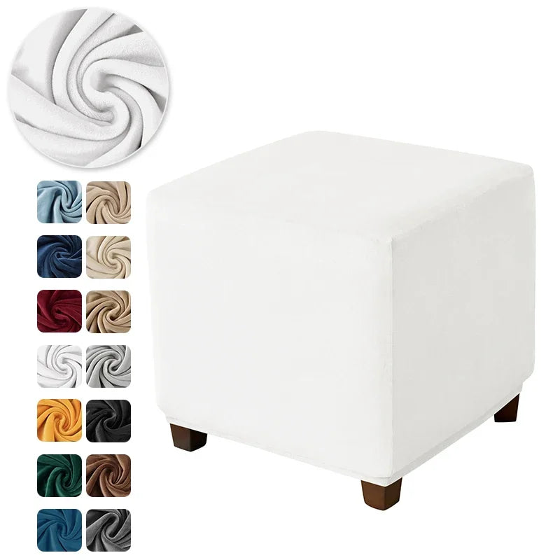 Ottoman Cover Velvet Stool Cover VELORIN