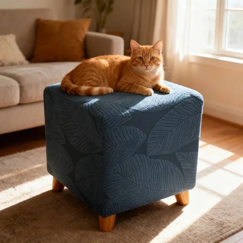 Ottoman Stool Cover Jacquard CALDIVO