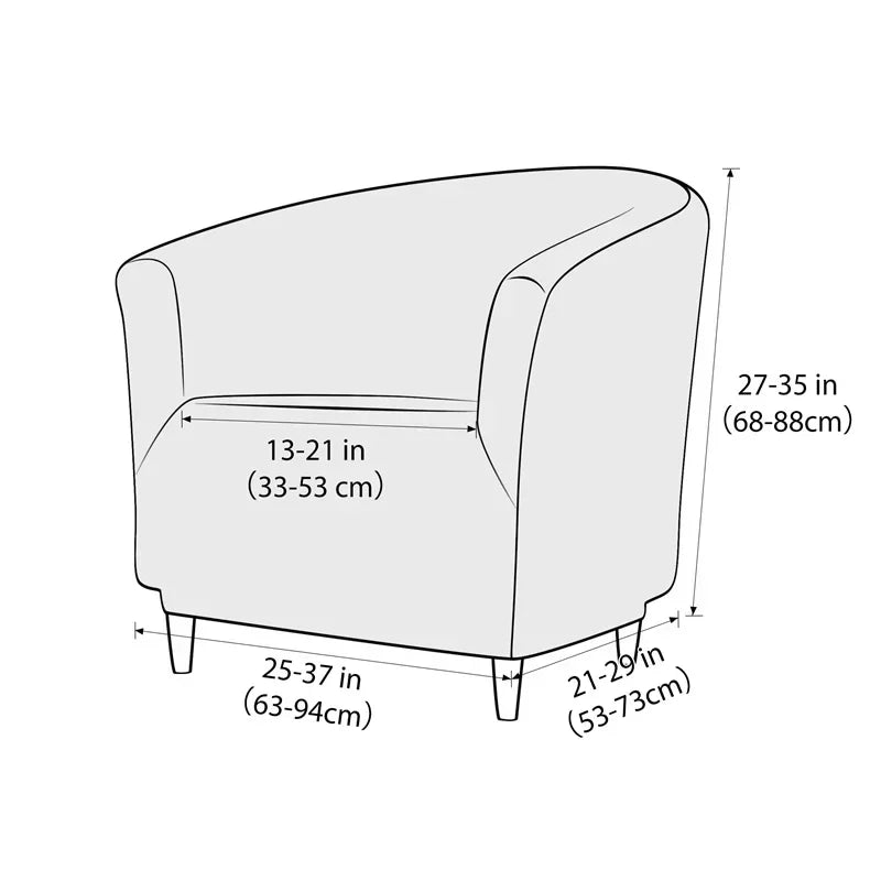 Club Chair Cover Stretch Spandex SOLENIA