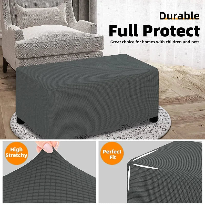Ottoman Cover Jacquard Stretch SOLVARE