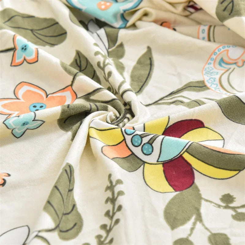 Wingback Chair Cover Floral Printed VALORIS