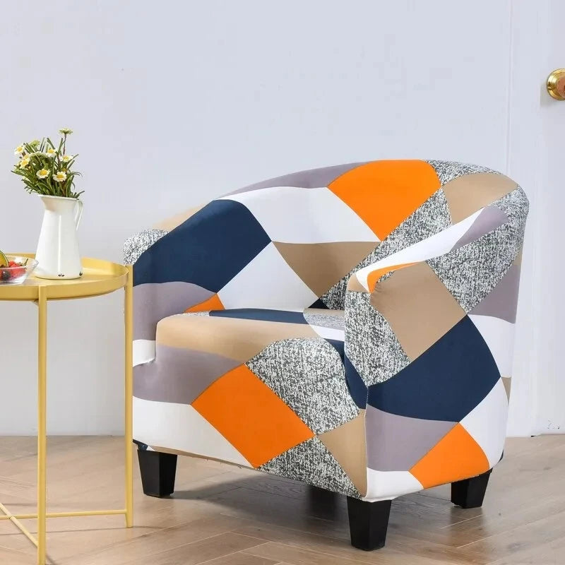 Club Chair Cover Floral Print SOLIVIA