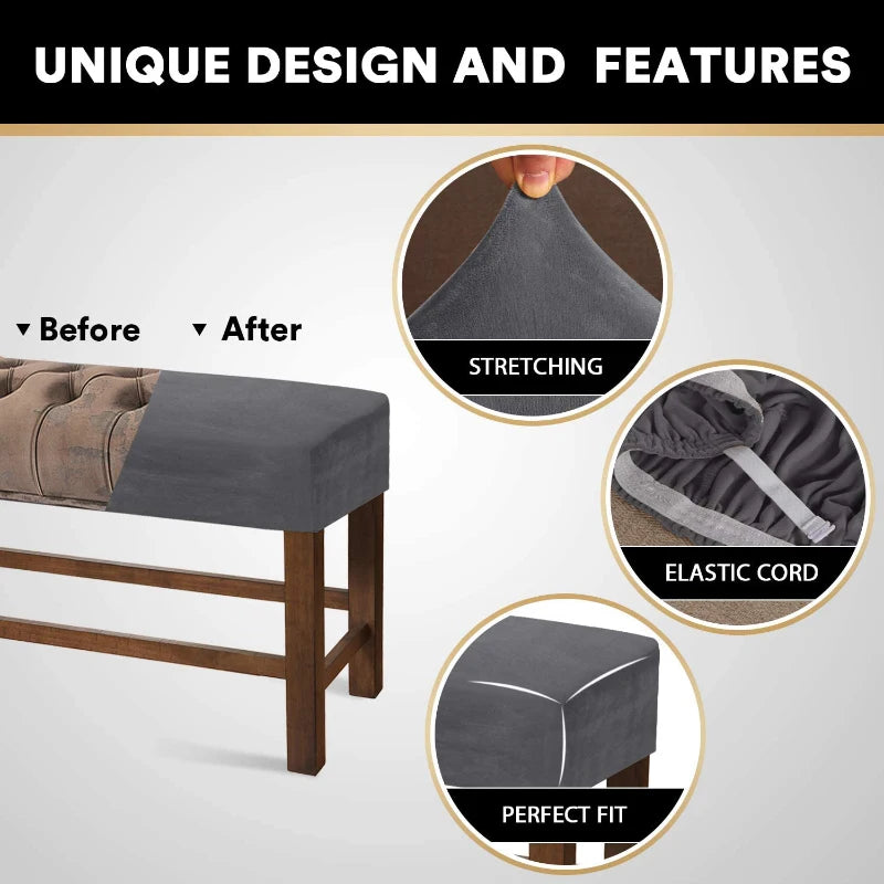 Bench Covers Velvet Stretch SOLENI VELURA