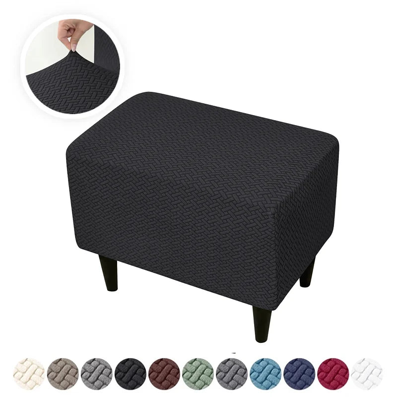 Ottoman Cover Jacquard Elastic LINOVIA
