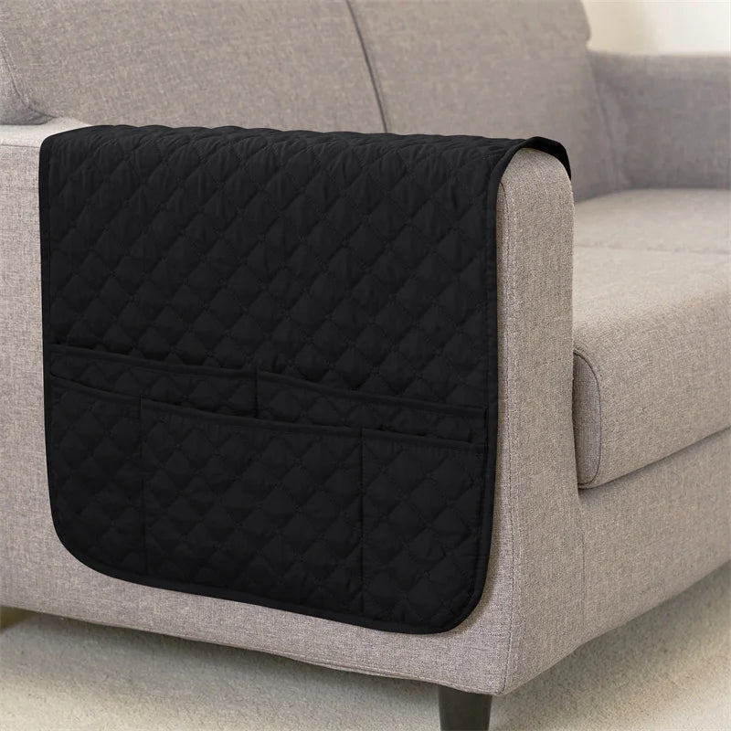 Sofa Armrest Cover with Pockets Polyester SOLVIRA