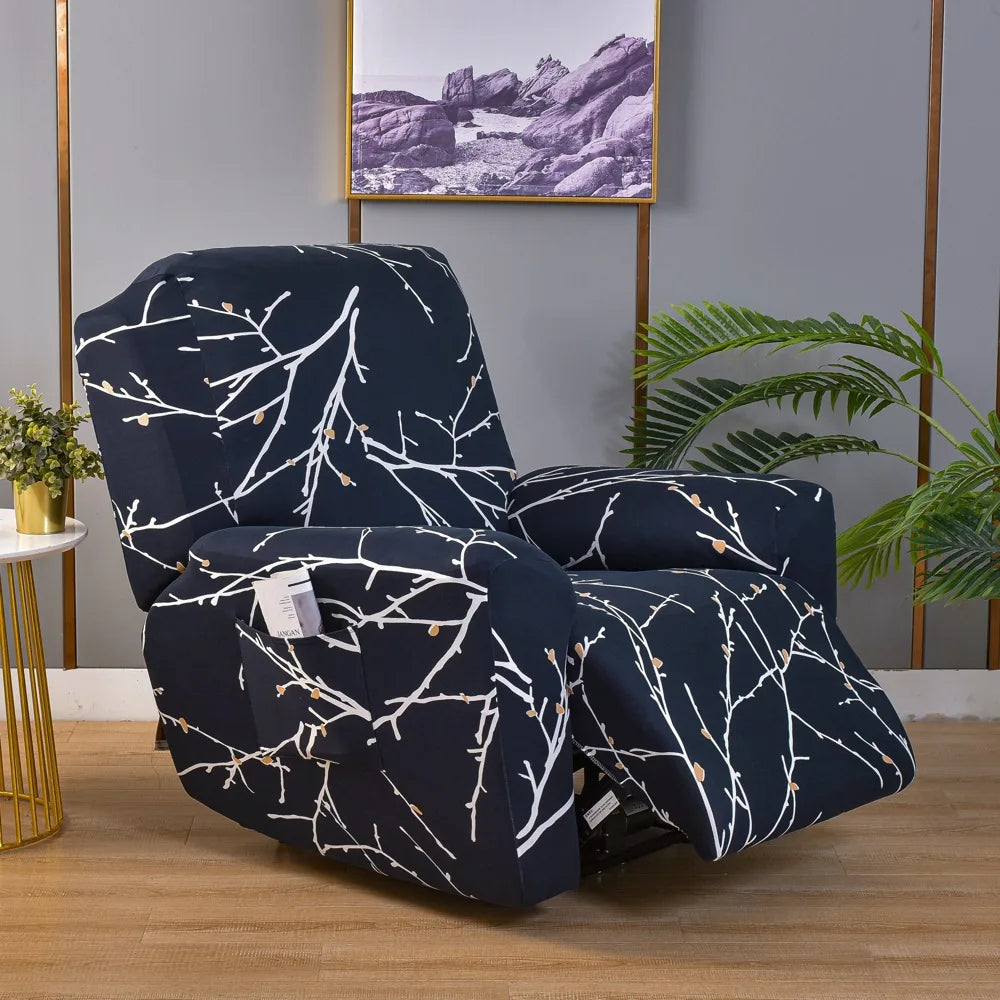Recliner Slipcover Floral Pocket Set RELMIVA