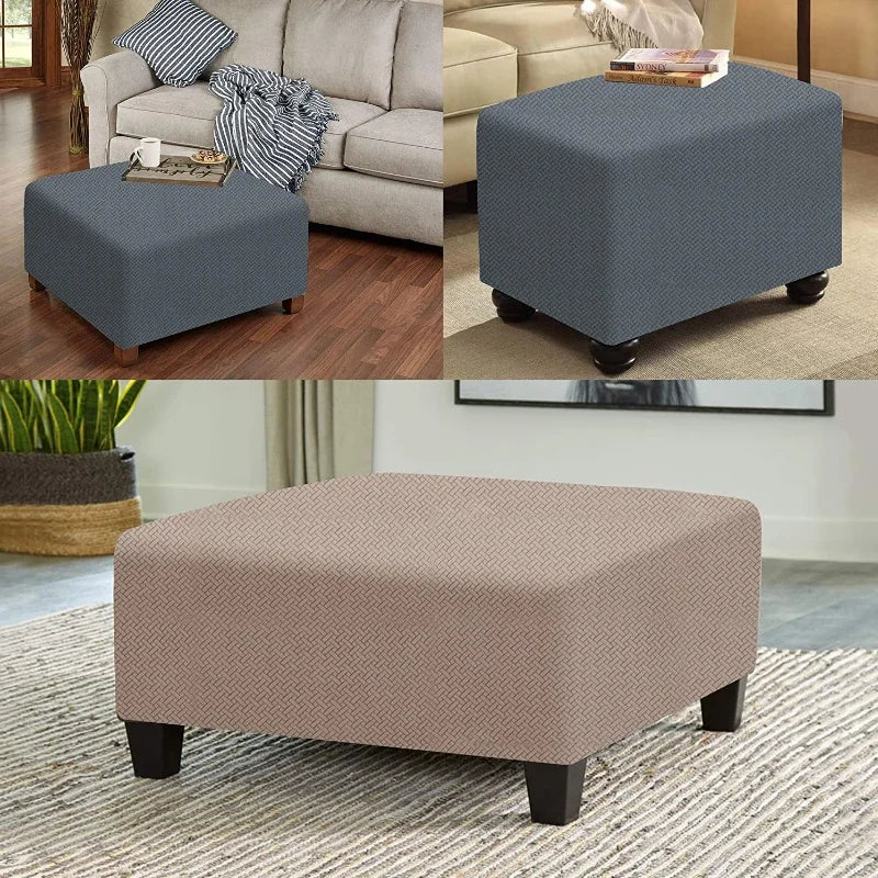 Ottoman Slipcover Stretch Spandex SOLENIA