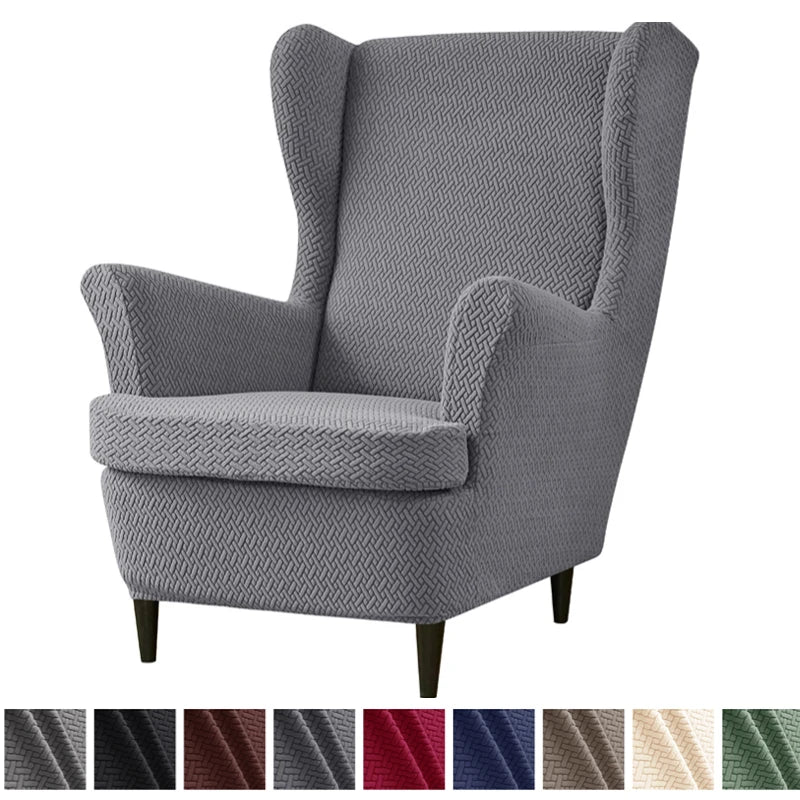 Wingback Chair Cover Jacquard ARVENA