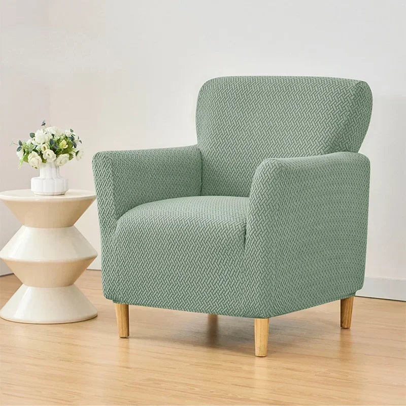 Club Chair Slipcover Jacquard Stretch VELORIN
