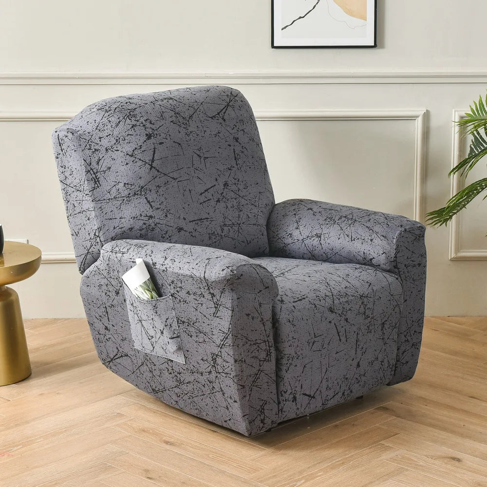 Recliner Slipcover Floral Pocket Set RELMIVA