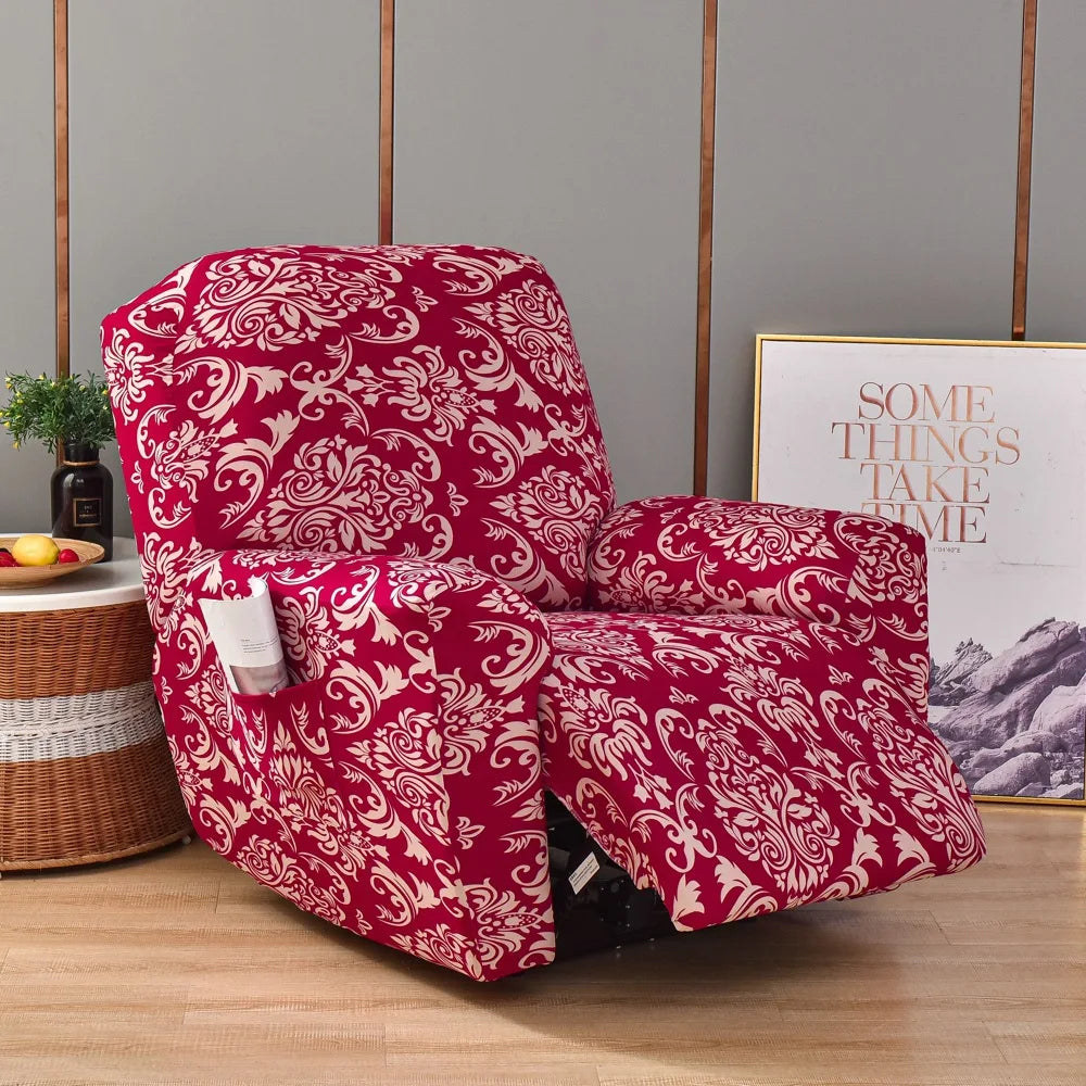 Recliner Slipcover Floral Pocket Set RELMIVA