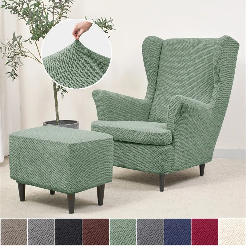 Wingback Chair Cover Jacquard ARVENA