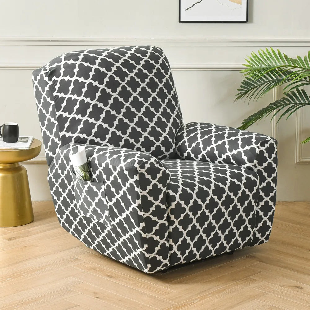 Recliner Slipcover Floral Pocket Set RELMIVA