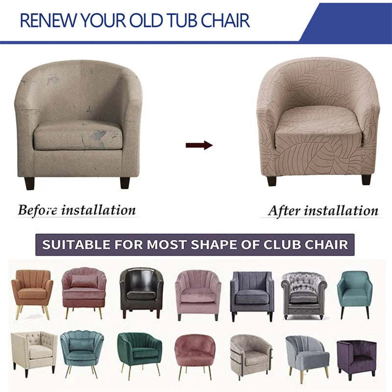 Club Chair Cover Jacquard CELIVO