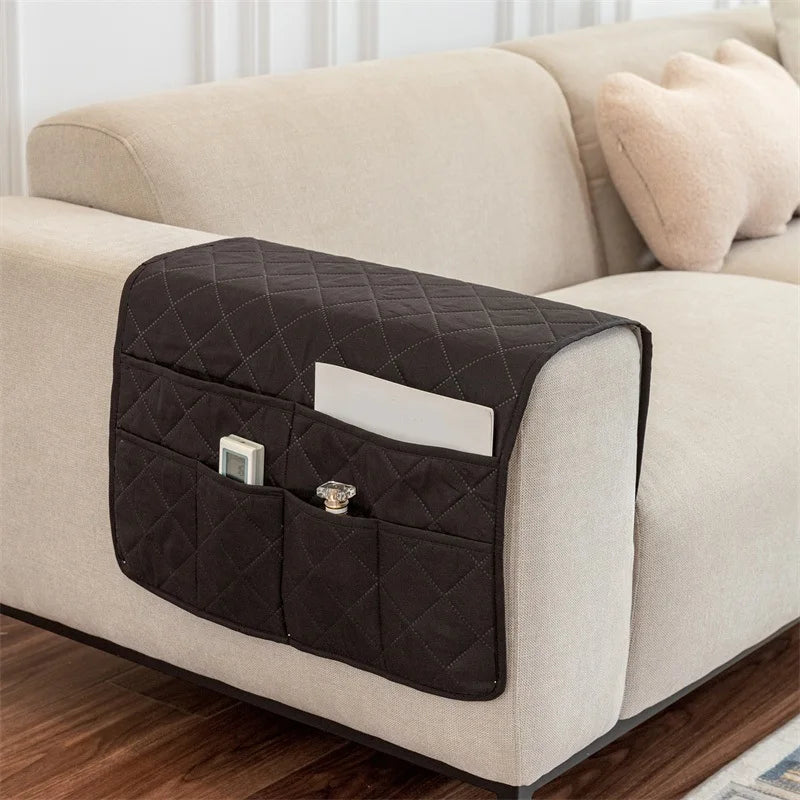 Sofa Armrest Covers Polyester Side Pocket ARMELI