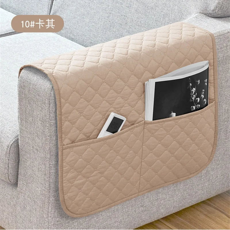 Sofa Armrest Cover Polyester Pocket SOLENIA