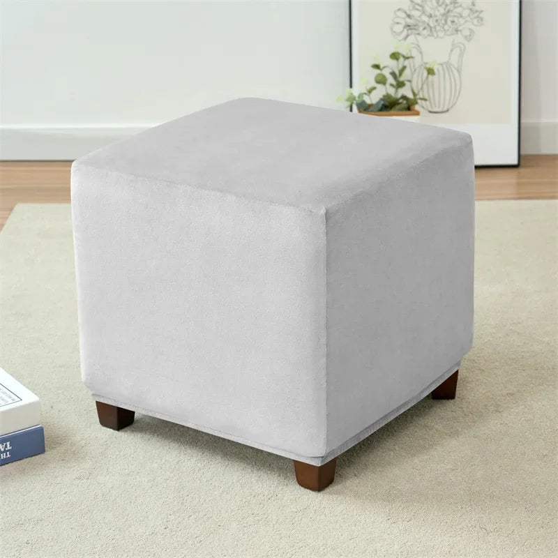 Ottoman Cover Velvet Stool Cover VELORIN