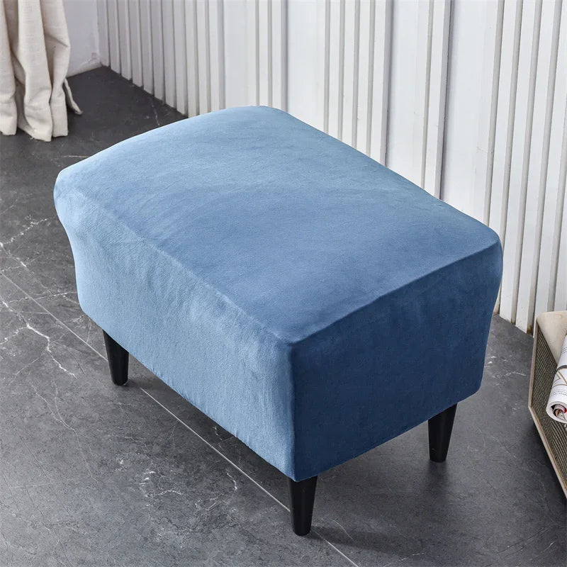 Wingback Chair Cover Velvet Stretch VELINAR