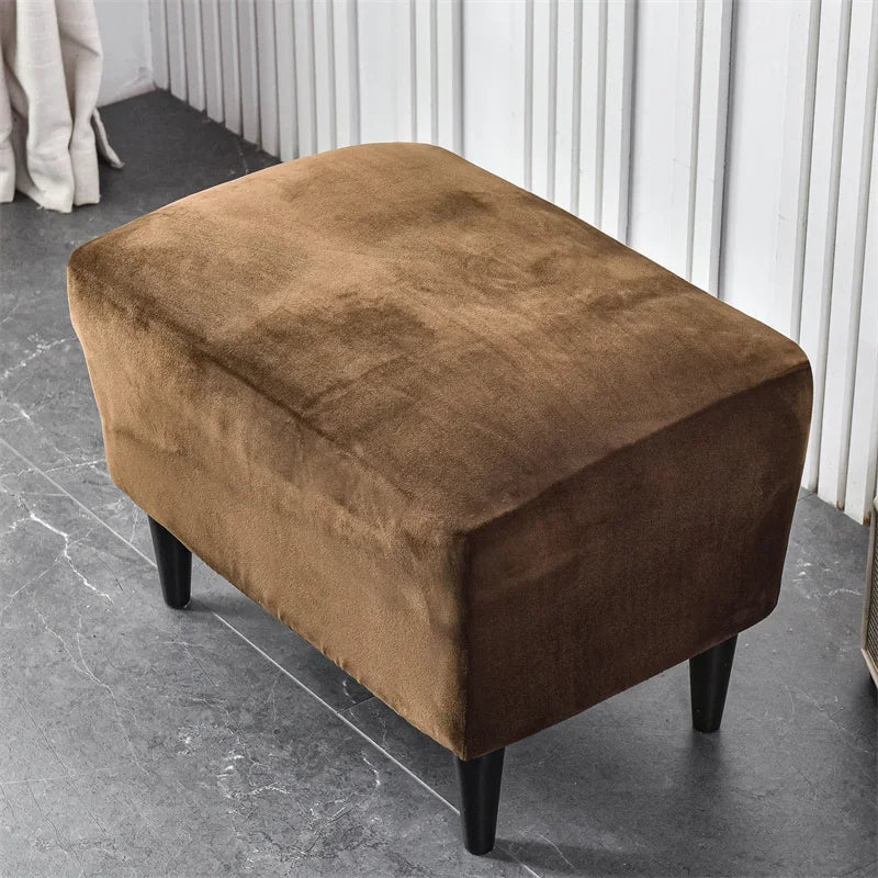 Wingback Chair Cover Velvet Stretch VELINAR