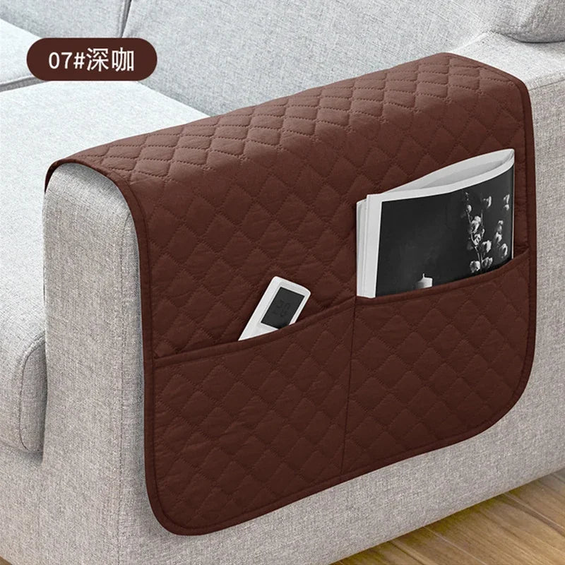 Sofa Armrest Cover Polyester Pockets SOLVENA